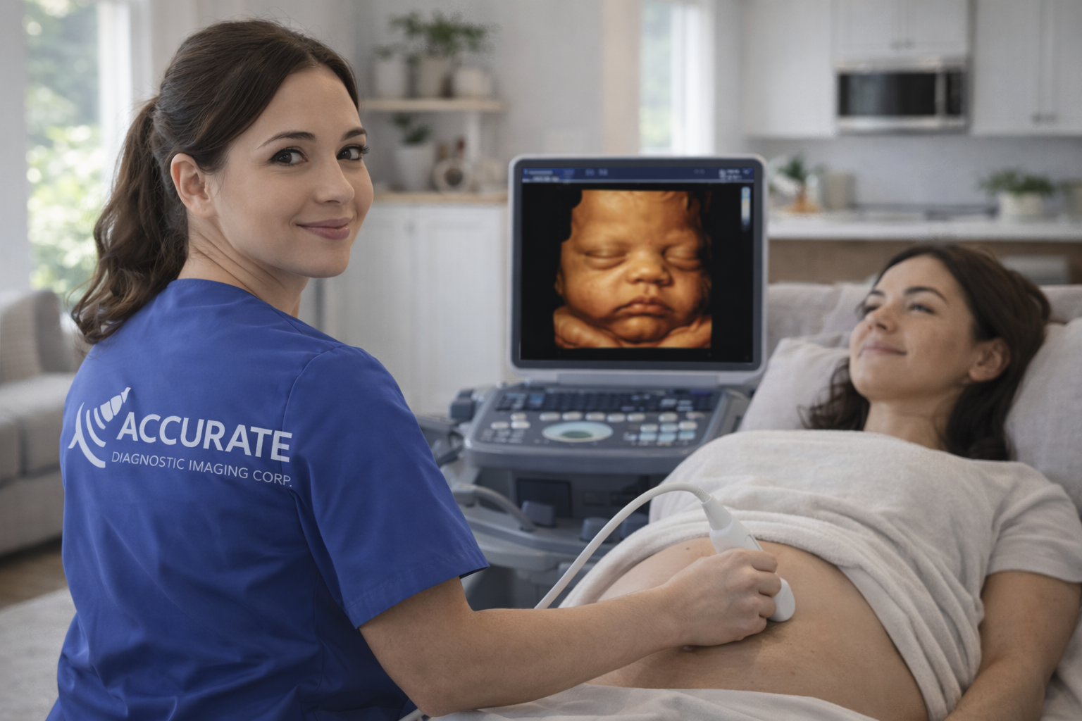 Ultrasonido obstétrico prenatal 3D a domicilio en Miami - control de embarazo