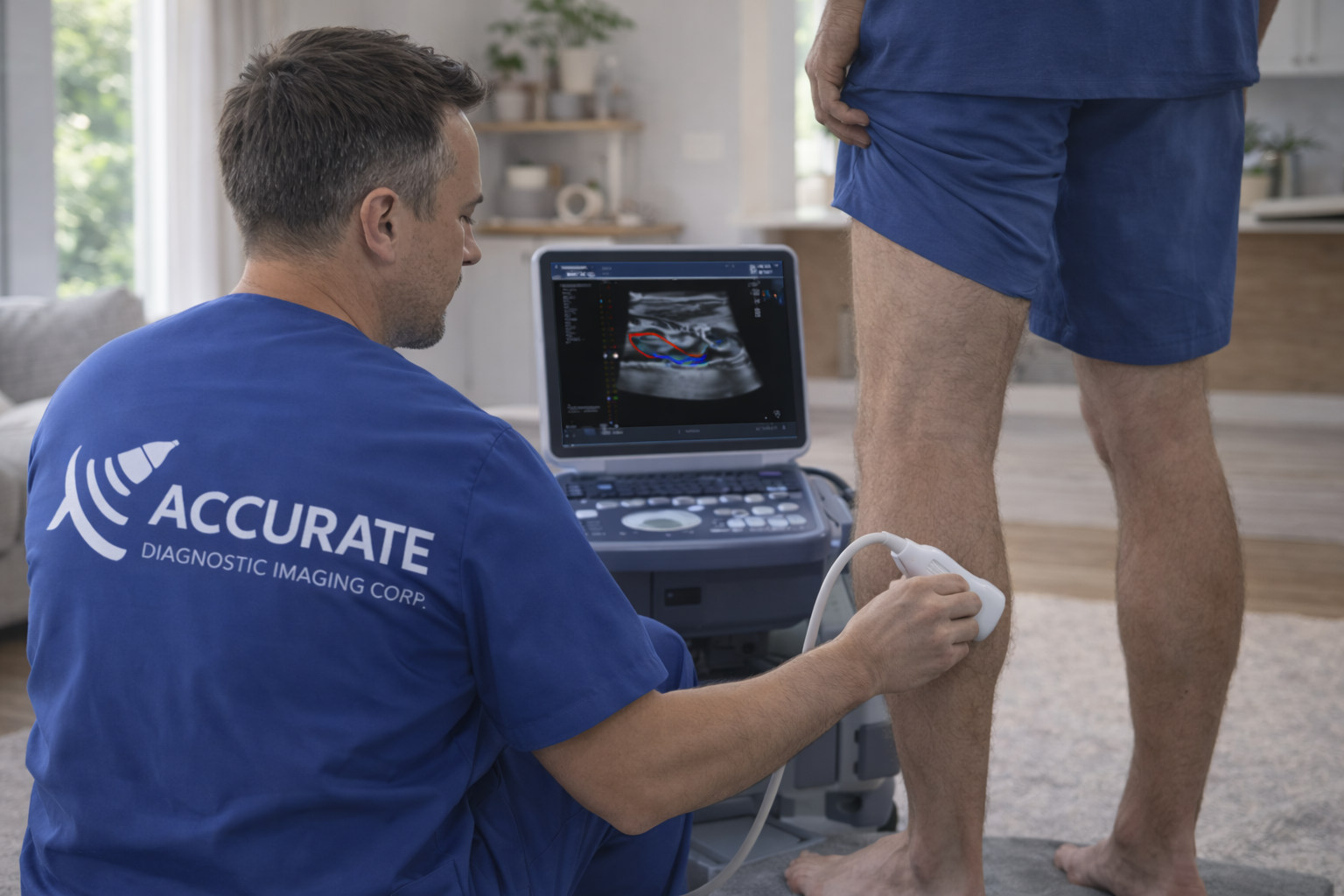 Ultrasonido vascular Doppler de pierna a domicilio en Miami - evaluación de trombosis venosa